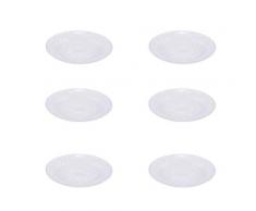 Teller Glas Glasteller Dessertteller Servierteller Dekoteller Rauten Design 6 Stück Auswahl, Größe:Durchmesser 15 cm