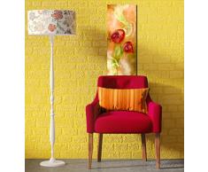 Wallario Glasbild Abstrakte Rosen - 32 x 80 cm in Premium-Qualität: Brillante Farben, freischwebende Optik