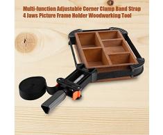 Multifunktion Rahmenspanner mit 4 Spannbacken verstellbare Ecke Clamp Band Strap Clamp Bilderrahmen Halter Bindung Holzbearbeitung Werkzeug