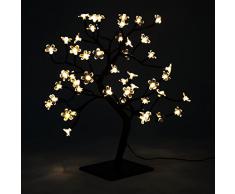 Nipach GmbH 48 LED Baum mit Blüten Blütenbaum Lichterbaum warm weiß 45 cm hoch Trafo IP20 Timer Weihnachtsbeleuchtung Weihnachtsdeko Lichterdeko Xmas