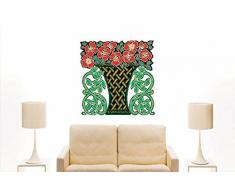 Indigos 4051719714937 Wandtattoo MF133 BlumenstrauÃ Pflanze Tribal Ornament 40 x 39 cm