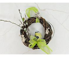 Wunderschöner Frühlingskranz Deko für Haus und Wohnung Deko Kranz Türkranz Wandkranz Wandschmuck Tischschmuck Weide Vogel