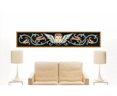 INDIGOS 4051719714395 Wandtattoo MF126 Engel Blumen Pflanze Tribal Ornament 60 x 11 cm