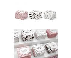 Geschenke Boxen 6 St. farbig Gastgeschenk Mitgebsel Box Hochzeit Taufe