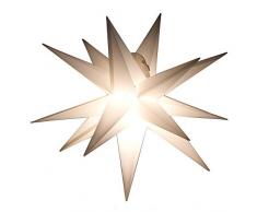 Outdoor Stern weiss - beleuchteter Stern Weihnachtsstern Leuchtstern Faltstern