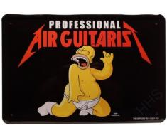 Blechschild Air Guitaris The Simpsons Luftgitarre 20 x 30cm Reklame Retro Blech 123