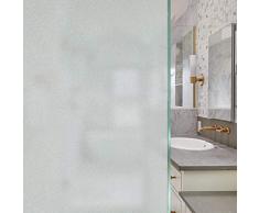 Fensterfolie Selbsthaftend, Sichtschutzfolie Fenster Milchglasfolie Statische Haftende Blickdicht Privatsphäre Scheibenfolie Anti-UV & Sichtschutz für Bad Badzimmer oder Büro Zuhause - [60x200 cm]