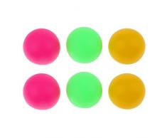 6 Stück Plastik Tischtennisbälle Dekobälle Haustier Spielzeug, 36mm - Bunt A