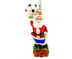 Hanco Design Christbaumschmuck - Weihnachtsmann mit Fußball 