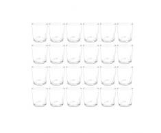 Sandra Rich Teelichtglas 24er Set PROMO klar H. 7cm Ø 5,5cm