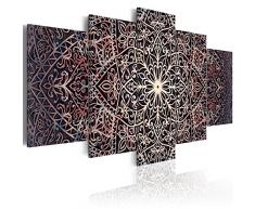 murando - Bilder 200x100 cm - Leinwandbilder - Fertig Aufgespannt - Vlies Leinwand - 5 Teilig - Wandbilder XXL - Kunstdrucke - Wandbild – Abstrakt Mandala Orient Ornament f-C-0132-b-o