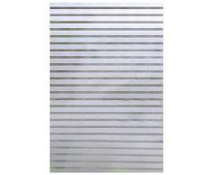 EASEHOME Selbstklebende Fensterschutzfolie Sichtschutzfolie Milchglasfolie, Fensterfolie Statisch Fenster Folie UV-Schutz Klebefolie Dekorfolie 17.3x78.7(44x200cm), Streifen Muster