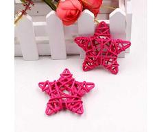 meixiang Mehrfarbige Kreisförmige Rattan-Ball, Haus Herzförmige Rattan, DIY-Party-Dekoration Liefert 5stk. / 9