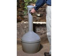 Sicherheits-Standascher, flammverlöschend - Volumen Innenbehälter 15 Liter grau - Aschbehälter Aschesammler Feuerhemmender Ascher selbstlöschend