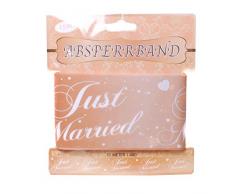 Udo Schmidt Absperrband Just Married Rose Gold/weiß, ca. 7,5 cm x 15 Meter