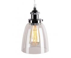 lqgpsx Vintage Industrie Retro Moderne Pendelleuchte Edison Light Deckenleuchte leuchtet Glas Kristall Kronleuchter Glocke