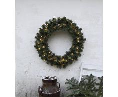 Star LED-TannenkranzOttawa, beleuchtet, 50 warmweiß LED outdoor, Trafo Karton, Durchmesser 70 cm 612-51