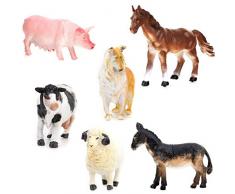 LEORX Bauernhof Tierfiguren Spielzeug - 6pcs