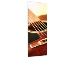 Kunstdruck - Gitarre - Bild auf Leinwand 30 x 90 cm - Leinwandbilder - Bilder als Leinwanddruck - Kunst & Life Style - Musik - Instrument - Gitarrenkorpus