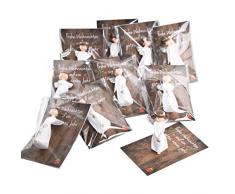 Logbuch-Verlag 10 Gastgeschenke Engel Figur + Karte Frohe Weihnachten Silvester Schutzengel Give-Away Mitgebsel Geschenk weihnachtlich