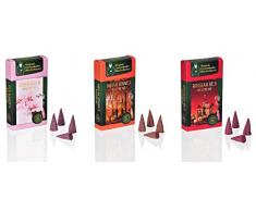 Crottendorfer Räucherkerzen Original Weltreise - Größe: M - 3er Set - 60 Stück - Düfte: Zen Garden + Indian Summer + Russian Red - Made in Germany