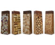 10 Flaschentüten Korken Large 36x13x9 Geschenktüten Geschenktaschen Wein 99-0198