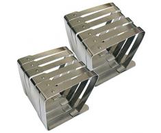 SuperHandwerk 12pcs Tischdeckenklammern Edelstahl Tischklammern Tischtuch Clips Größer Tischdeckenbeschwerer für Tischplatten bis 50 mm