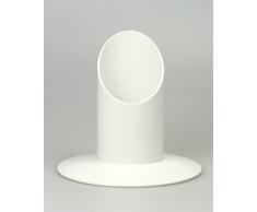 DONOBIS - Taufkerzenständer weiß mit einem Durchmesser von 4 cm für den optimalen Halt inklusive einem weißen Tropfenfänger zum Schutz vor heißem Wachs für Taufkerzen, Kommunionkerzen und Brautkerzen