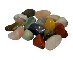 Große Trommelsteine / Polierte Halbedelsteine aus Südafrika - Bunte 500 Gramm Mischung im Beutel - 30 bis 50mm - Bergkristall / Edelstein / Tischdekoration / Streudeko