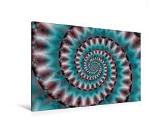 Calvendo Premium Textil-Leinwand 120 cm x 80 cm quer, Spirale tÃ¼rkis | Wandbild, Bild auf Keilrahmen, Fertigbild auf echter Leinwand, Leinwanddruck Kunst Kunst