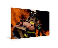 Calvendo Premium Textil-Leinwand 90 cm x 60 cm Quer, Ein Motiv aus Dem Kalender Feuerwehrkalender II - Erotische Fotografien von Thomas Siepmann | Wandbild. Leinwand, Leinwanddruck Menschen Menschen