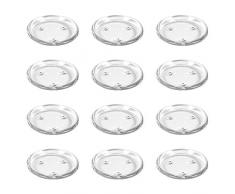 Sandra Rich 200-10 Kerzenteller Candle Mood Ø 11cm, Höhe 1,5cm, Glas, klar (12 Stück)