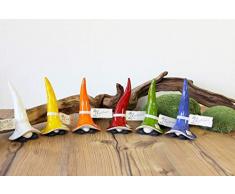 Wichtel, ZwergGood Luck, Figur aus Keramik, handmodelliert, in verschiedenen Farben