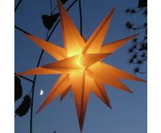 Mit LED-Leuchtmittel (auswechselbar) Außenstern Adventsstern gelb - beleuchteter Stern 55-60 cm Weihnachtsstern Leuchtstern Faltstern, Leuchtmittel StaRt-NDL-DUH-E14-3,5W, kein Trafo nötig!