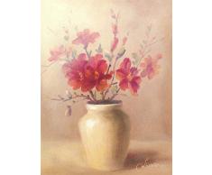 puzzle 1000 teile Rote Blume der Keramikvase für Erwachsene Kinder Wooden Puzzle Family Entertainment Leisure Intellective DIY Unique Gift Home Decor Dekompressionsspielzeug 75X50CM