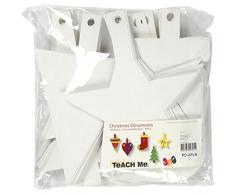 Weihnachtsaufhänger, H: 23,5-26,5 cm, B: 15,5-20,5 cm, weiß, 100sort., 400 g