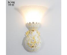 Modernes Wandbeleuchtung Europäischen Stil Wohnzimmer Tv Hintergrund Wandleuchte Kreative Persönlichkeit Schlafzimmer Nachttischlampe Gang Treppenwandleuchte,Beige Vase Wandleuchte + 3 Watt Led