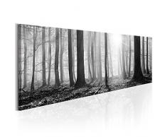 murando - Bilder Wald 150x50 cm Vlies Leinwandbild 1 TLG Kunstdruck modern Wandbilder XXL Wanddekoration Design Wand Bild - Waldlandschaft Natur Panorama Baum schwarz-weiß c-B-0235-b-a