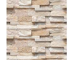 murando - Fototapete selbstklebend 10m 3D Tapete Wandtattoo dekorative Möbelfolie Dekorfolie Fotofolie Wandaufkleber Wandposter Wandsticker - Steinoptik Steinwand f-A-0691-an-a