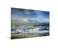 Calvendo Premium Textil-Leinwand 120 cm x 80 cm quer, Weststrand | Wandbild, Bild auf Keilrahmen, Fertigbild auf echter Leinwand, Leinwanddruck Menschen Menschen