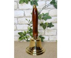 GR Tischglocke 22cm Schulglocke Handglocke Schiffsglocke Markt Glocke Messing poliert