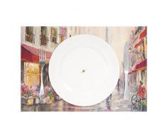 ALAZA Tischsets für Esstisch, originelles Ölgemälde, Eiffelturm auf Leinwand, hitzebeständig, Tischmatten für Küche, 30,5 x 45,7 x 2,5 cm, Polyester-Mischgewebe, Multi, 12x18 inch