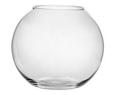 Vase XXL Deko Blumenvase Famous Kula D 30 cm H 25 cm Hochwertiges Glas Moderner Zeitloser Style Tischvase