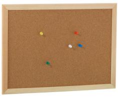 Idena 568021 - Pinnwand, mit Holzrahmen, inklusive 2 Schrauben und 5 Pinnwandnadeln, 30 x 40 cm
