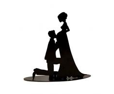 mopec-Figur Braut schwanger, Metall, Schwarz, 7 x 19 x 18 cm