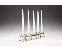 Dinnerkerzen, weiß, konisch, 7 Stunden Brenndauer, für Hochzeit, Kirche, Party, Anlass, Heimdekoration, 5 Stück