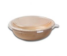 1x Plastikdeckel, Einwegdeckel für Palmblattschale, rPET, transparent, 15 cm