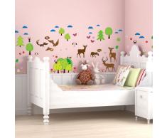 Wandkings Waldtiere Wandsticker Megapack Set, 85 Aufkleber, Gesamtfläche 260 x 70 cm