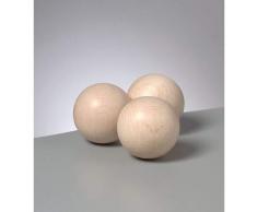 25 Stück Holzkugeln, Rohholzkugeln, Holzperlen Natur ungebohrt 35mm