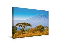Calvendo Premium Textil-Leinwand 45 cm x 30 cm quer, Kilimandscharo bei Sonnenaufgang | Wandbild, Bild auf Keilrahmen, Fertigbild auf echter Leinwand. - EIN Land wie Afrika Natur Natur